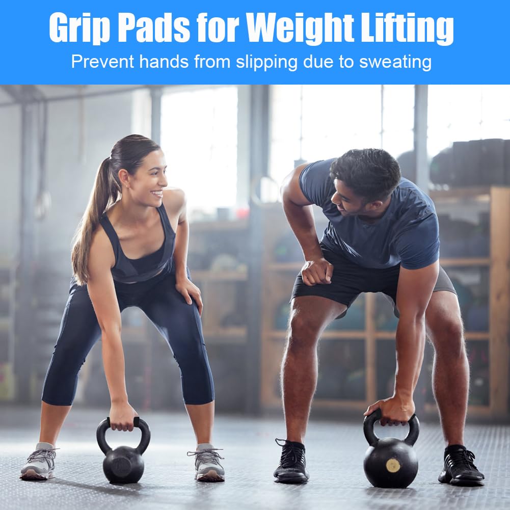 AMFUN 12 Pcs Gym Grip Pads for Weight Lifting Workout, Lifting Grips, Hand Pads, Adjustable Neoprene Padded for Men Women Fitness Strength Training