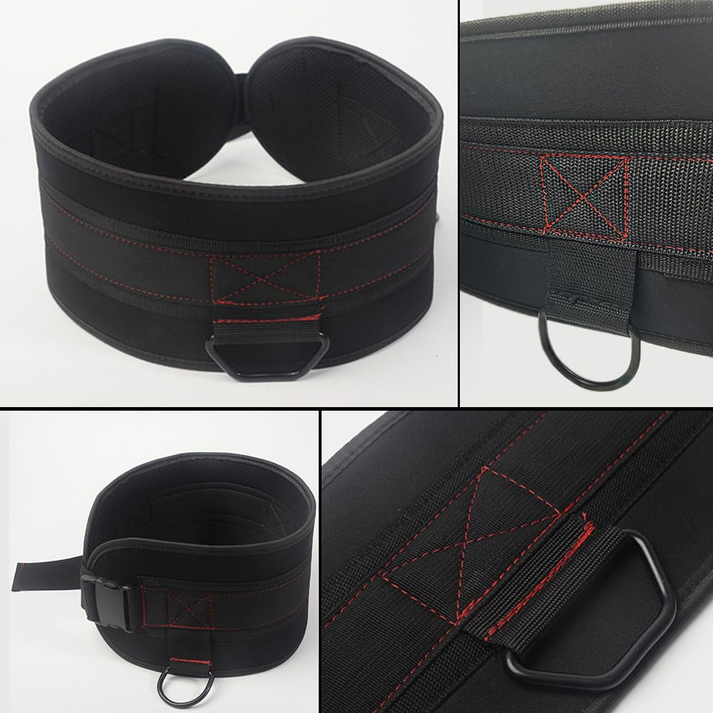 LOOEEL Weightlifting Belt,Adjustable Waist Dip Belt with Chain Strap,Pull Up.Deep Squat Weight-Bearing Straps are Used to Enhance Strength Training and are Suitable for Home and Gym Training.