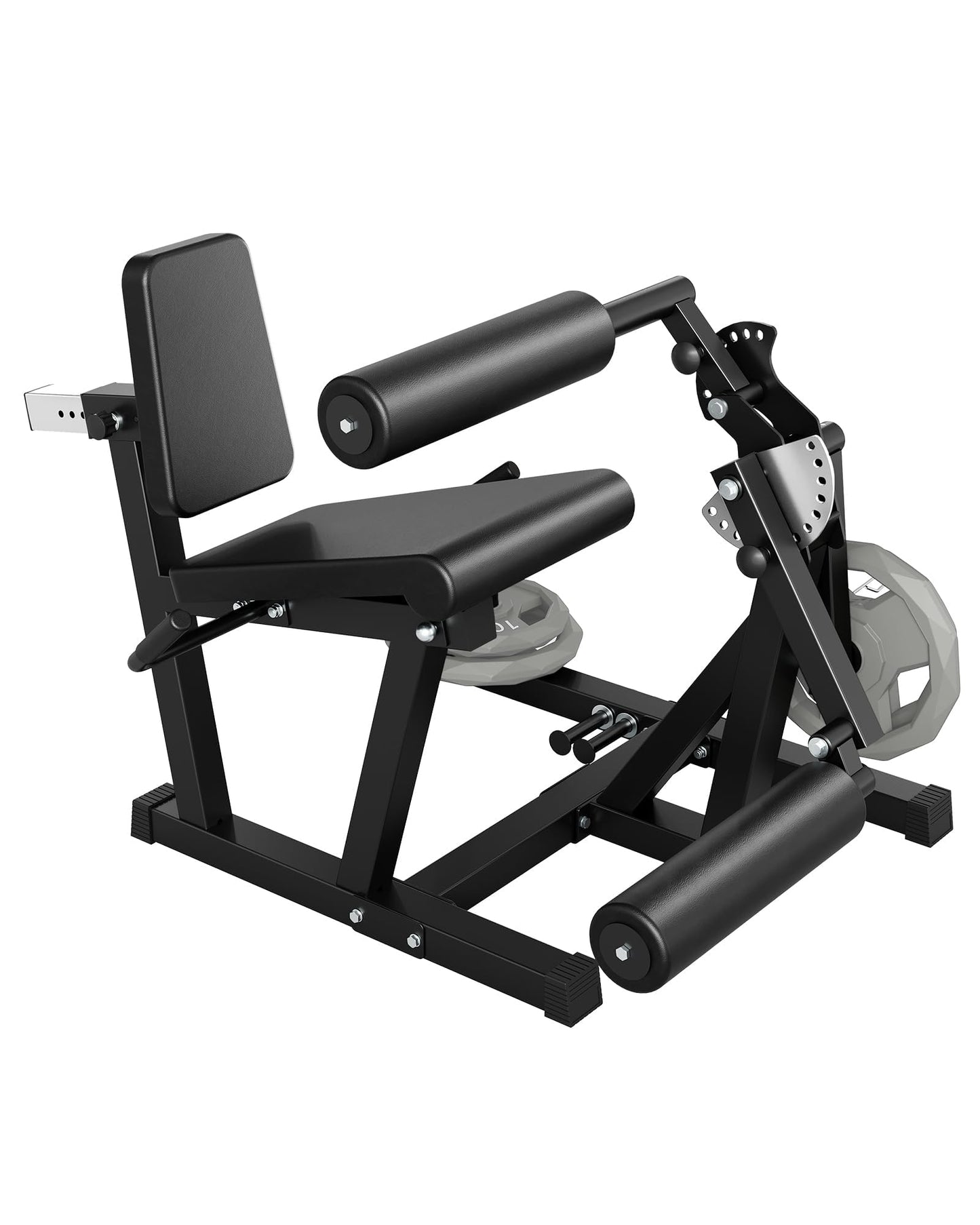 Garvee Leg Extension and Curl Machine, 4 in-1 Leg Press Machines for Home Gym, 700 LBS Weight Capacity Adjustable Workout Equipment, Exercise Bench for Lower Body (Black)