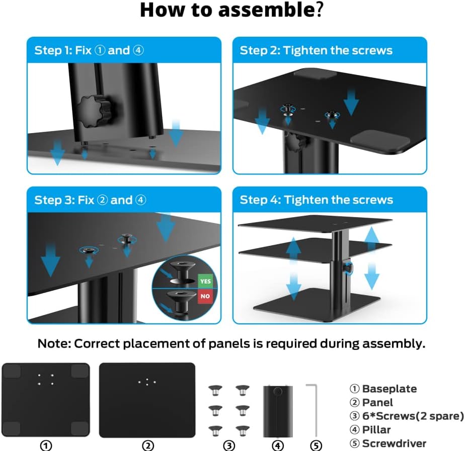 BoYata Monitor Stand, Adjustable Monitor Riser Metal Computer Stand Compatible with TV, PC, Laptop, Computer, iMac