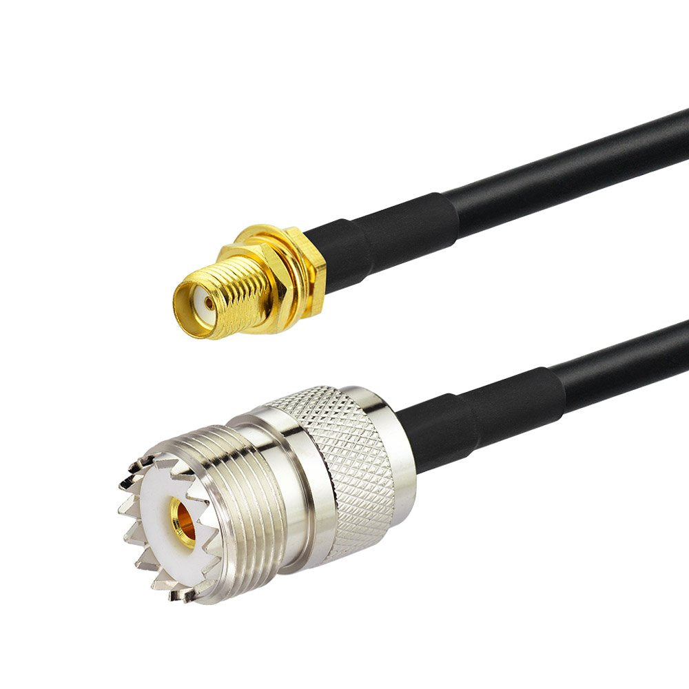 SO239 RG58 1m 3 BF-F8HP UV-5R UV-82 BF-888S GT-3 BINGFU Ham Radio Antenna Adapter SMA Female to UHF Female Coaxial