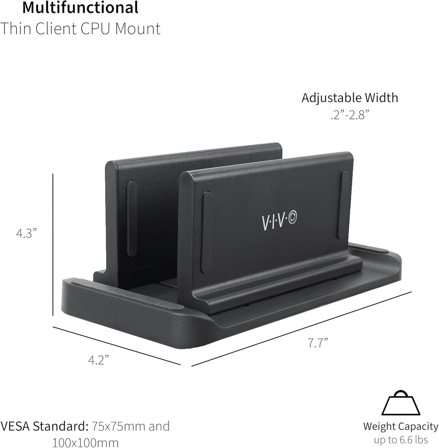 MOUNT-PC05M VIVO Multifunctional Adjustable Thin Client Mini PC Mount Bracket, CPU VESA Monitor Arm Computer Holder