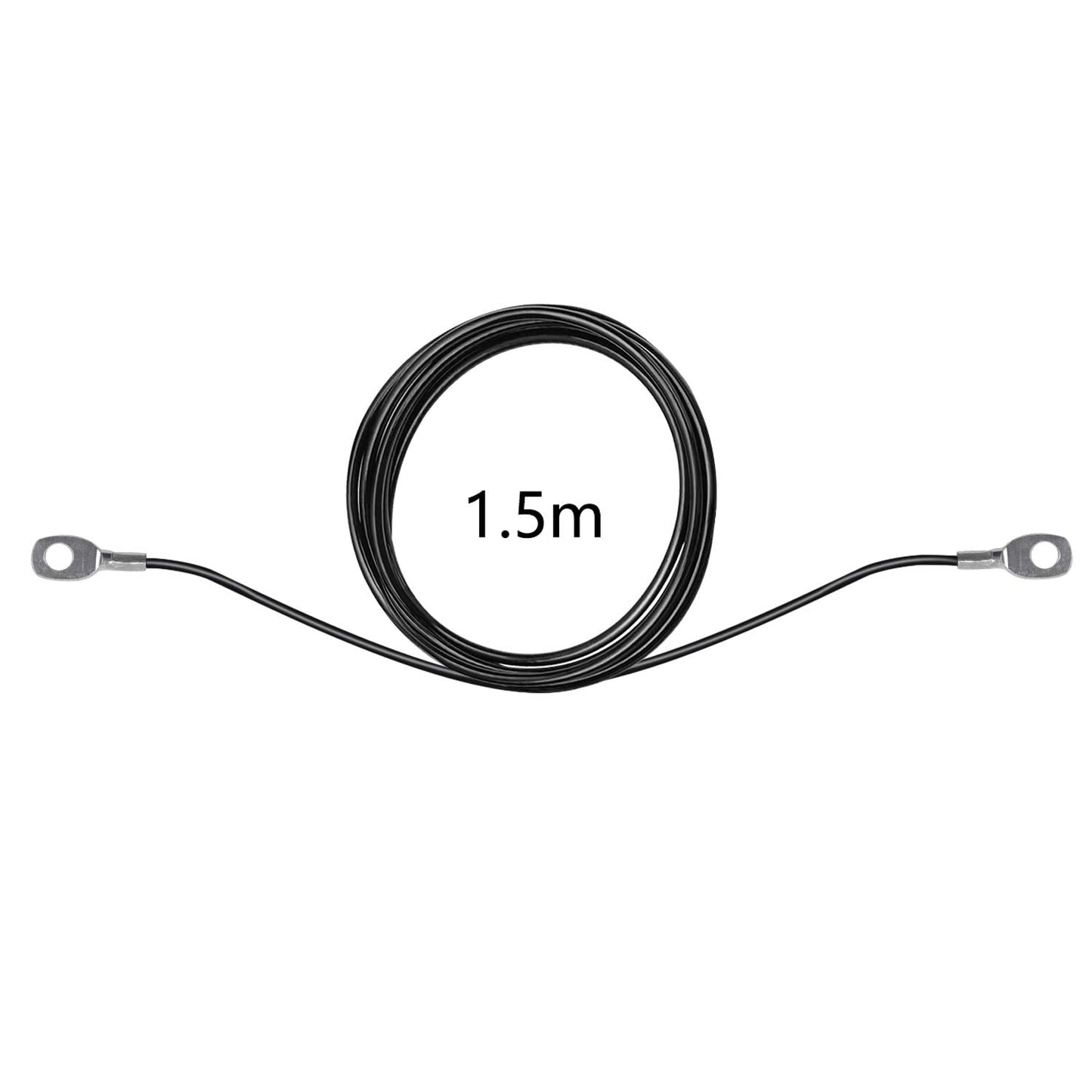 LFJ Replacement Gym Cable Fitness Pulley Cable Steel Wire Rope for Cable Machine Home Gym Weight Lift Pulley System (Fixed Length, 59")