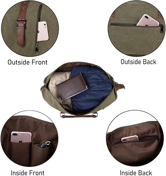 Weekender Overnight Bag Carry On Bag Travel Bag with Shoe Pouch