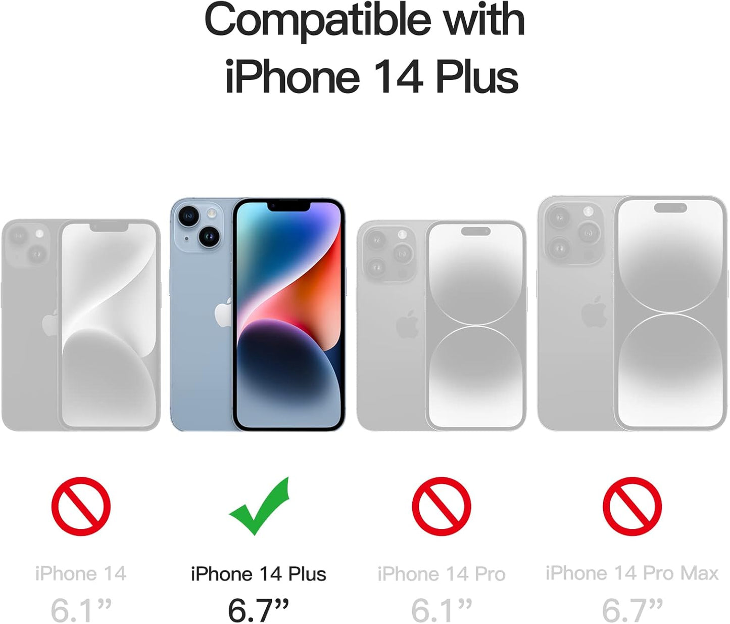 14 6.7-Inch, 2-Pack JETech One Touch Install Screen Protector for iPhone Plus Full Coverage Tempered Glass Film, Auto