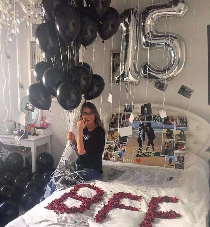 Number 15 Balloon by Silver | 40-Inch Silver Birthday Decoration for 15th Birthday Party