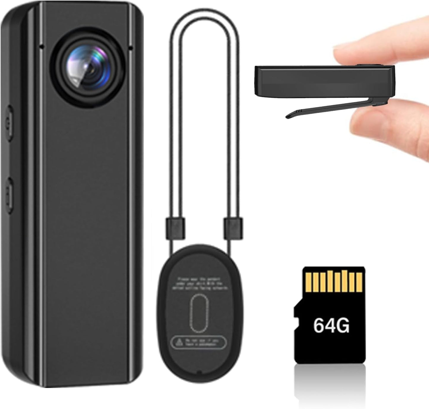 DBJIBF 64GB, 4K 30FPS Mini Body Camera Action POV Camcorder, Wearable Body Worn Cam with Audio and Video Recording
