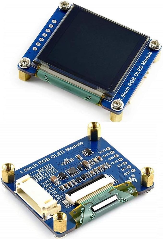 1.5inch 128x128 65K STM32, waveshare RGB OLED Display Module, Pixels Displaying Colors, Support Raspberry Pi Arduino