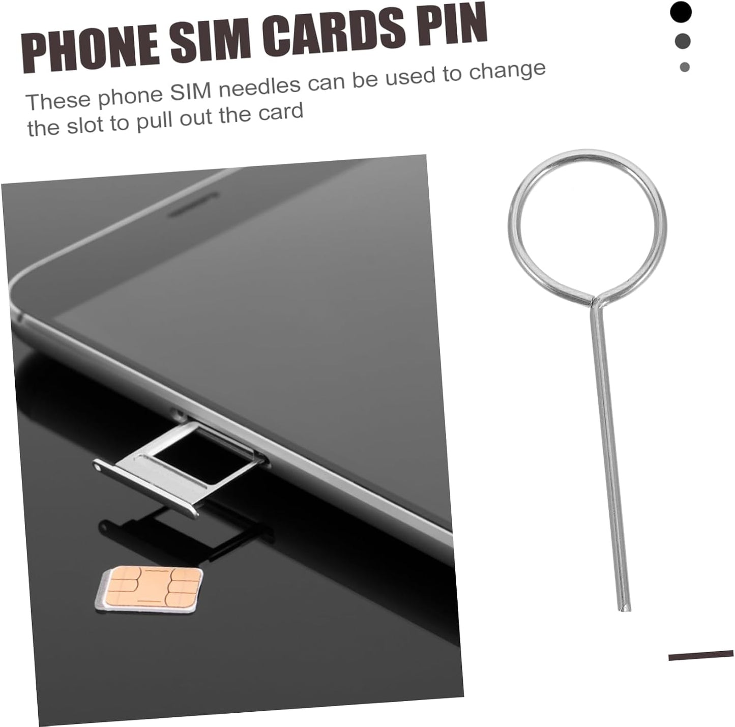 300 OSALADI Pcs Mobile Phone Card Remover Stainless Steel Tray Phone Tool Tray Removing Pin Tool Phone Chip Remover