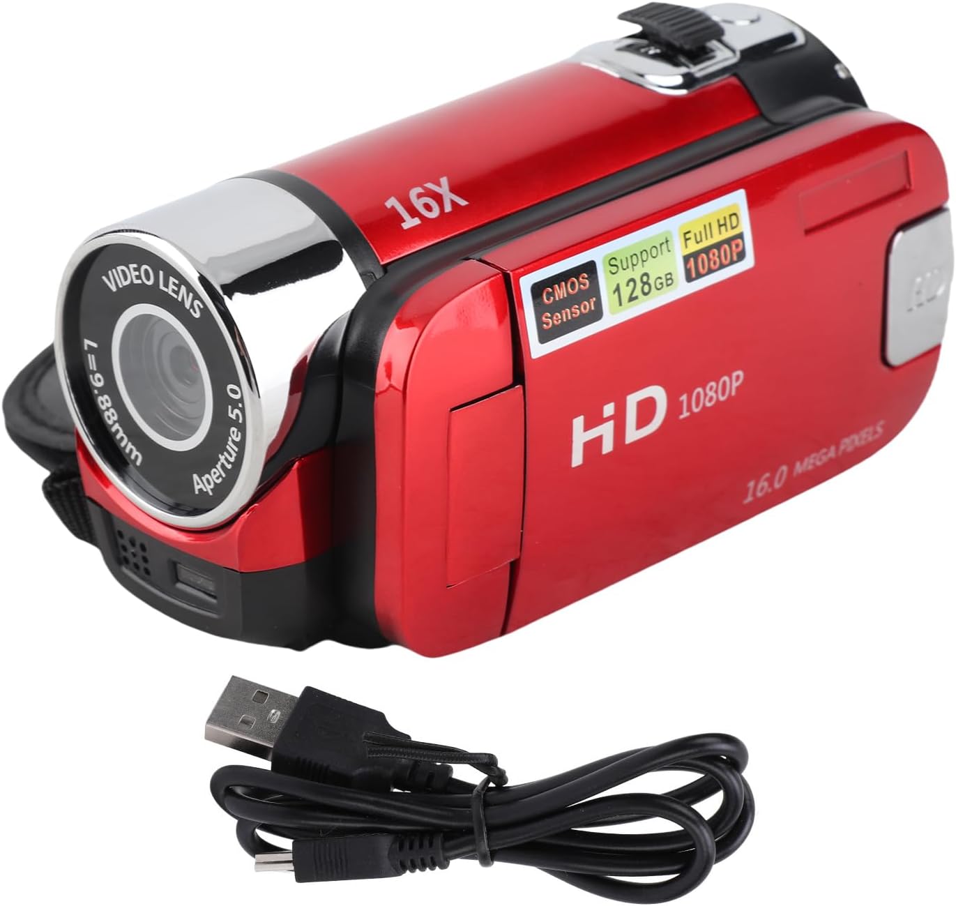Zopsc 2.4inch 16MP 1080P 16X Video Camera Record, Screen DV Digital Camera for Travel, Digital Zoom Anti Shake Loop