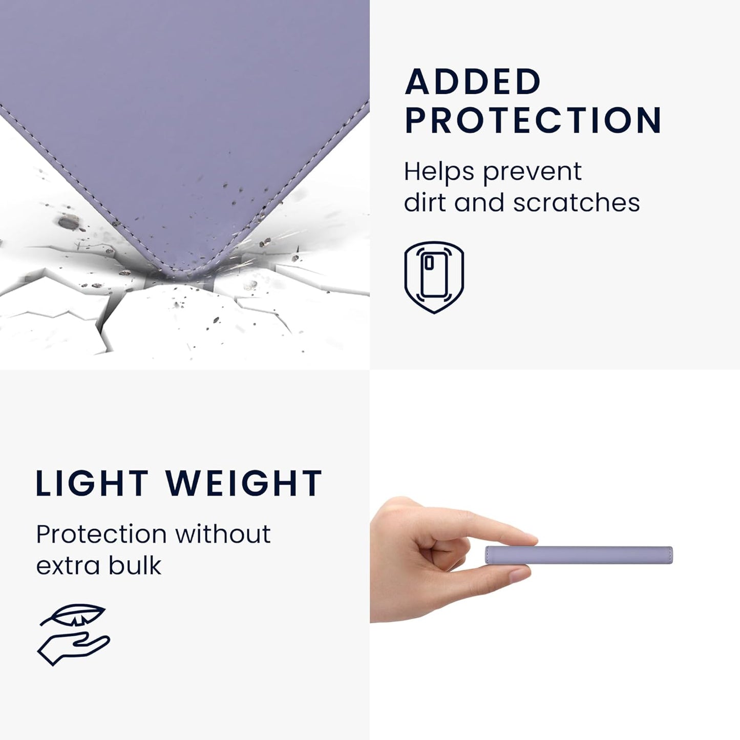 kwmobile Lavender e-Reader Cover for Kobo Libra - Synthetic Leather Case with Strap
