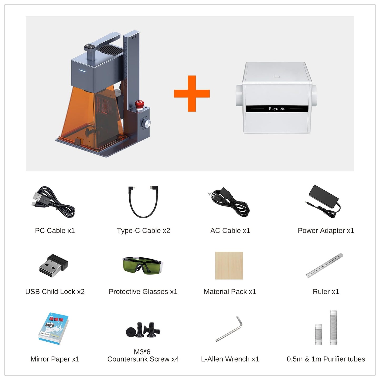 Raymoto R1 Pro 20W Portable Laser Engraver for DIY, Personalized Gifts & Small Business – High-Speed Laser Engraving Machine with Safety Cover, Multi-Material & Easy Setup, 20000mW