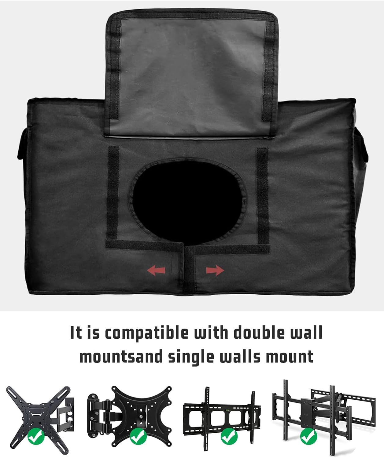 LiyanYenCng 70 75Inch Outdoor TV Cover Farm Retro Wooden Plank Weatherproof Waterproof Outside TV Protector