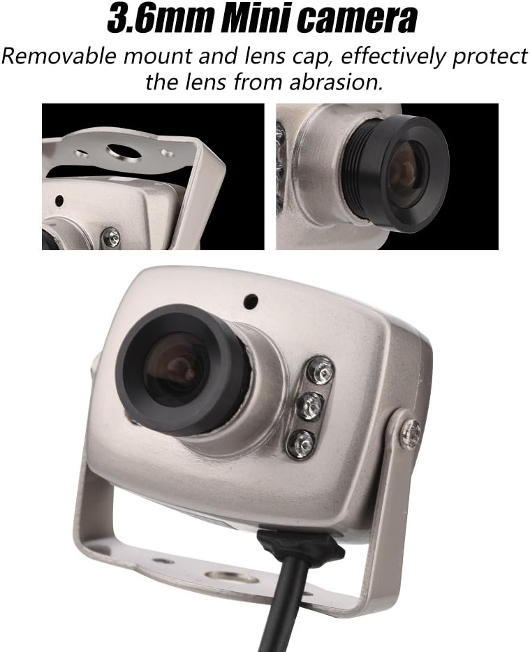Serounder 6 CMOS Mini CCTV Camera, LED Wired CCTV Security Camera Night Vision Digital Video Camera PAL/NTSC Home
