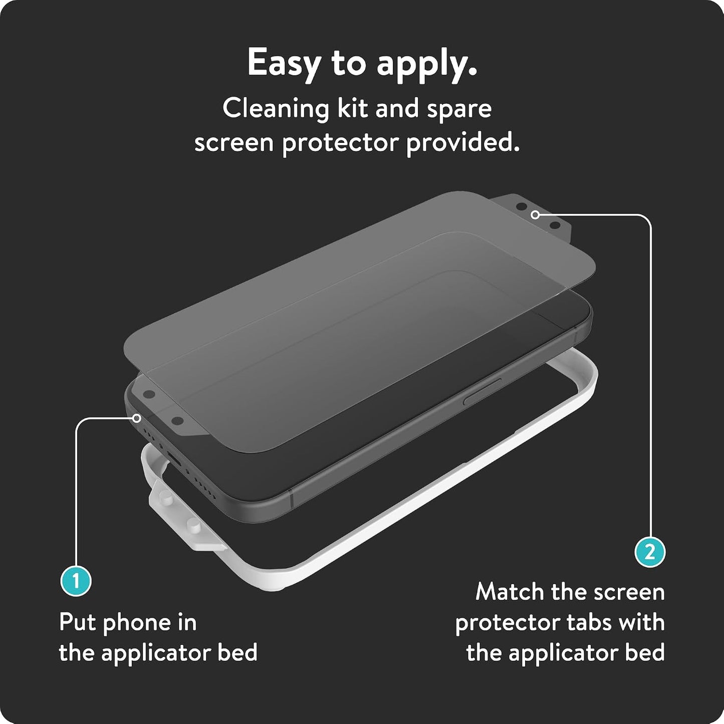15 2 Pack Mous - Ultra Resistant Hybrid Glass Screen Protector for iPhone Pro Max HD - Anti-Scratch & Shatterproof