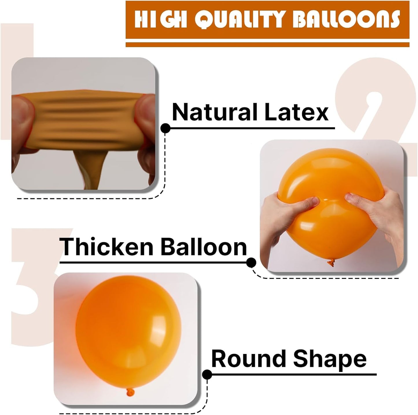 PartyWoo Burnt Orange Balloons - 100 Pcs Latex Balloon Arch Kit | Terracotta Rust for Fall Celebrations
