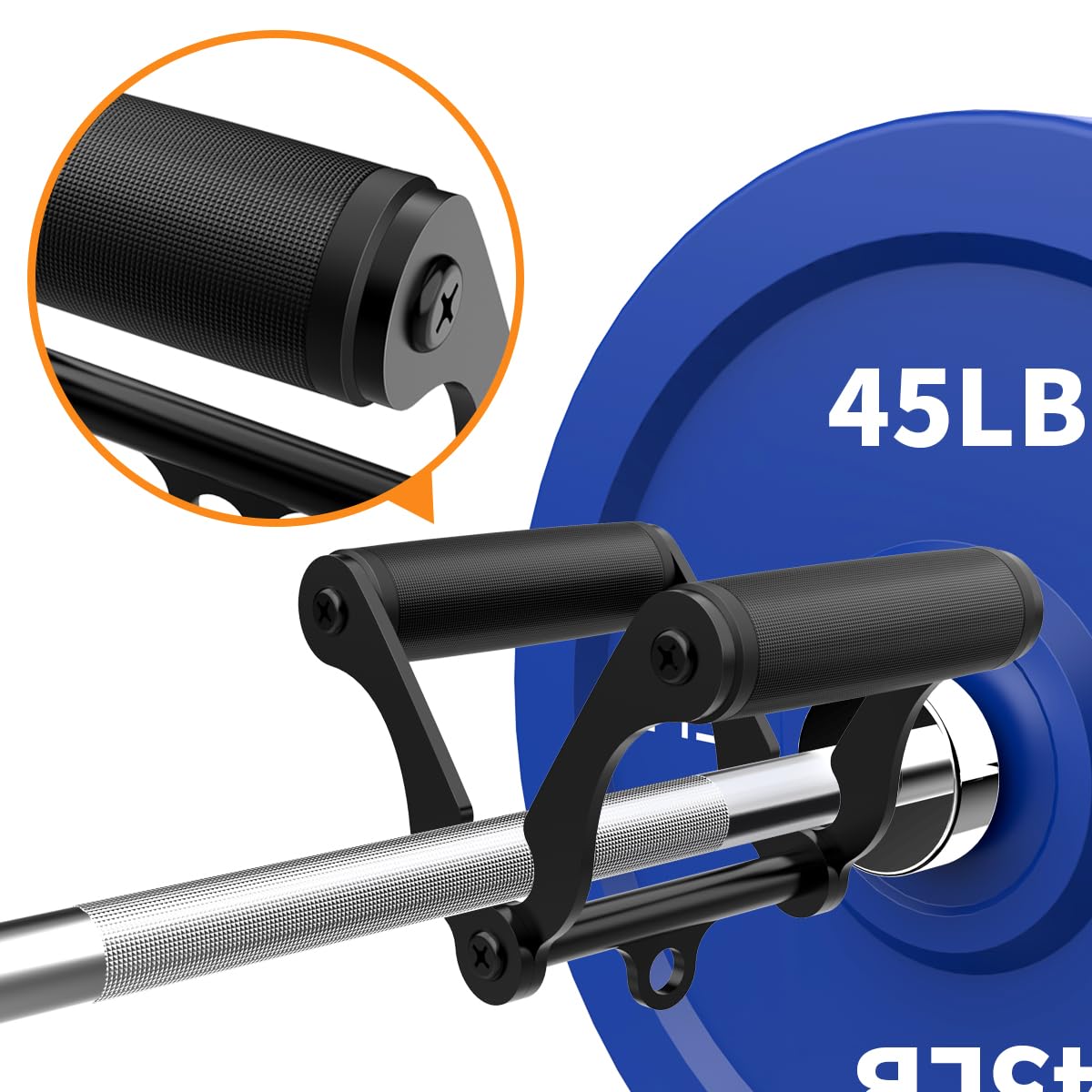 veimia V Bar T-Bar Row Landmine Handle Attachment for Barbell Bars, Solid Mine Double D Row Handle Grips with Non-Slip Rubber Grips, T-Row Attachment for Olympic Strength Training Bars