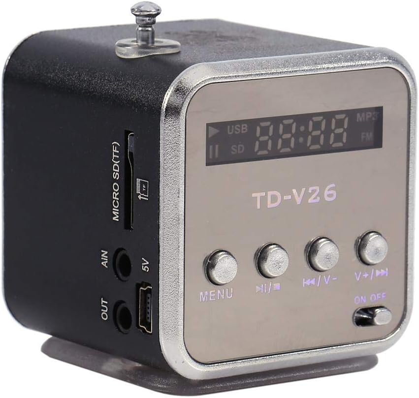 Eboxer Portable Mini Speaker Music Player FM Radio Stereo Speaker Support TF Card and U Disk, Brief Design, Perfect