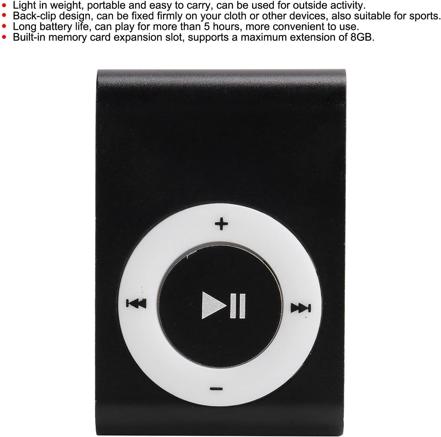 Yosoo Health Gear MP3 MP3 MP3 Sport Players with Clip, Portable Music Player, Screenless Players, Mini Player