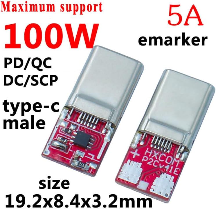 FASTELECTRIC 5PCS 5V 9V 12V 15V 20V 5A USB-C PD QC DC Fixed Voltage Power Trigger Module for Household Electronics