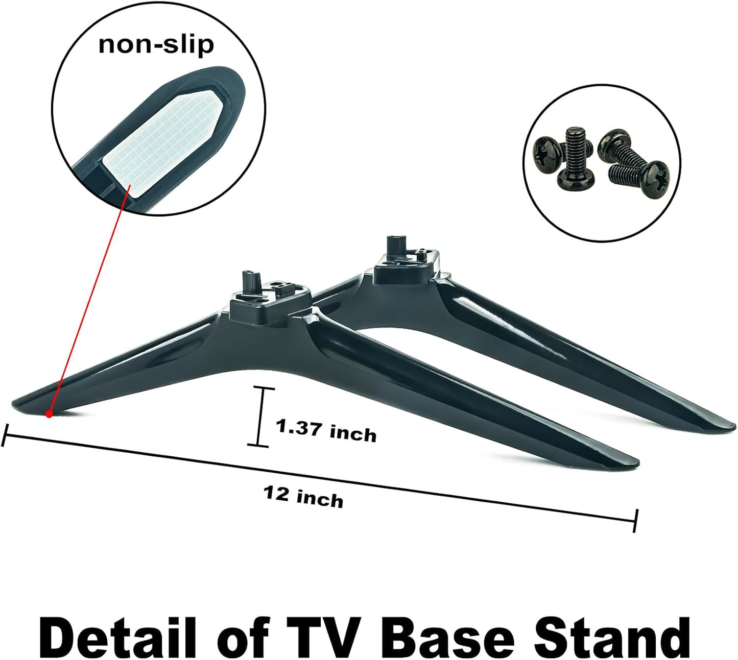 ZdalaMit 58" 4K 58R6E3 TV Stand Legs Tabletop TV Mount Holder TV Base Applicable for Hisense UHD Smart TV (Black Color)