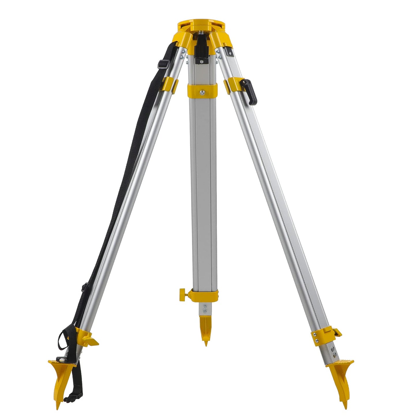 Firecore 16 Ft Aluminum Grade Rod & Heavy Duty Aluminum Survey Tripod with 5/8" - 11 Thread Flat Head Quick Clamp for Rotary Laser Optical Transit Level Theodolites