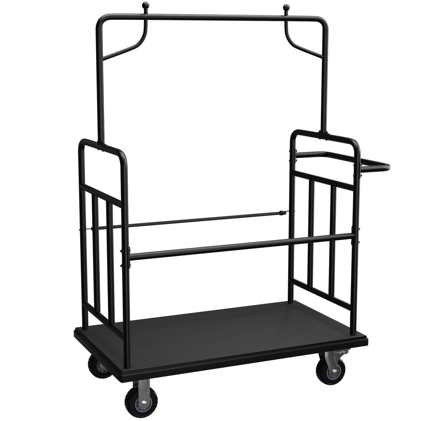 Luggage Cart with Wheels,1100LBS Heavy-Duty Luggage Trolley & Hand Truck,360° Silent Wheels with Anti-Collision Strip,Platform Dolly for Hotel Bellman,Airport and Resort Use