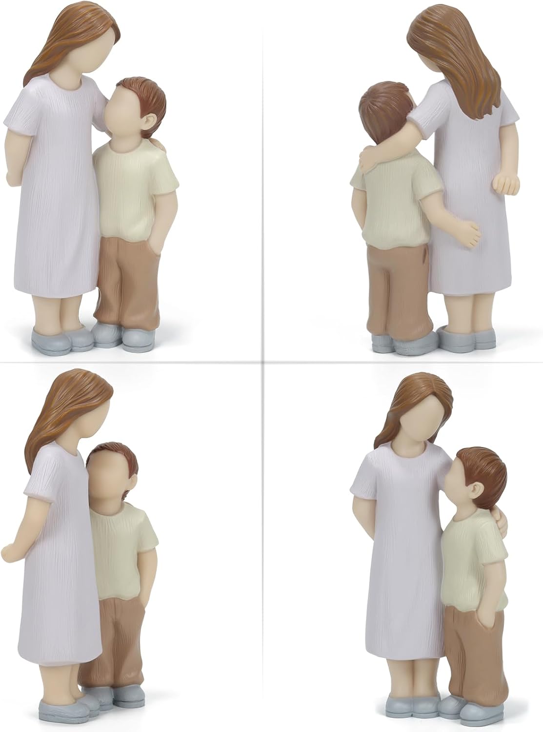 Sibling Love Resin Sculpture - Heartwarming Sister and Brother Figurine for Home Decor | Sentimental Gift