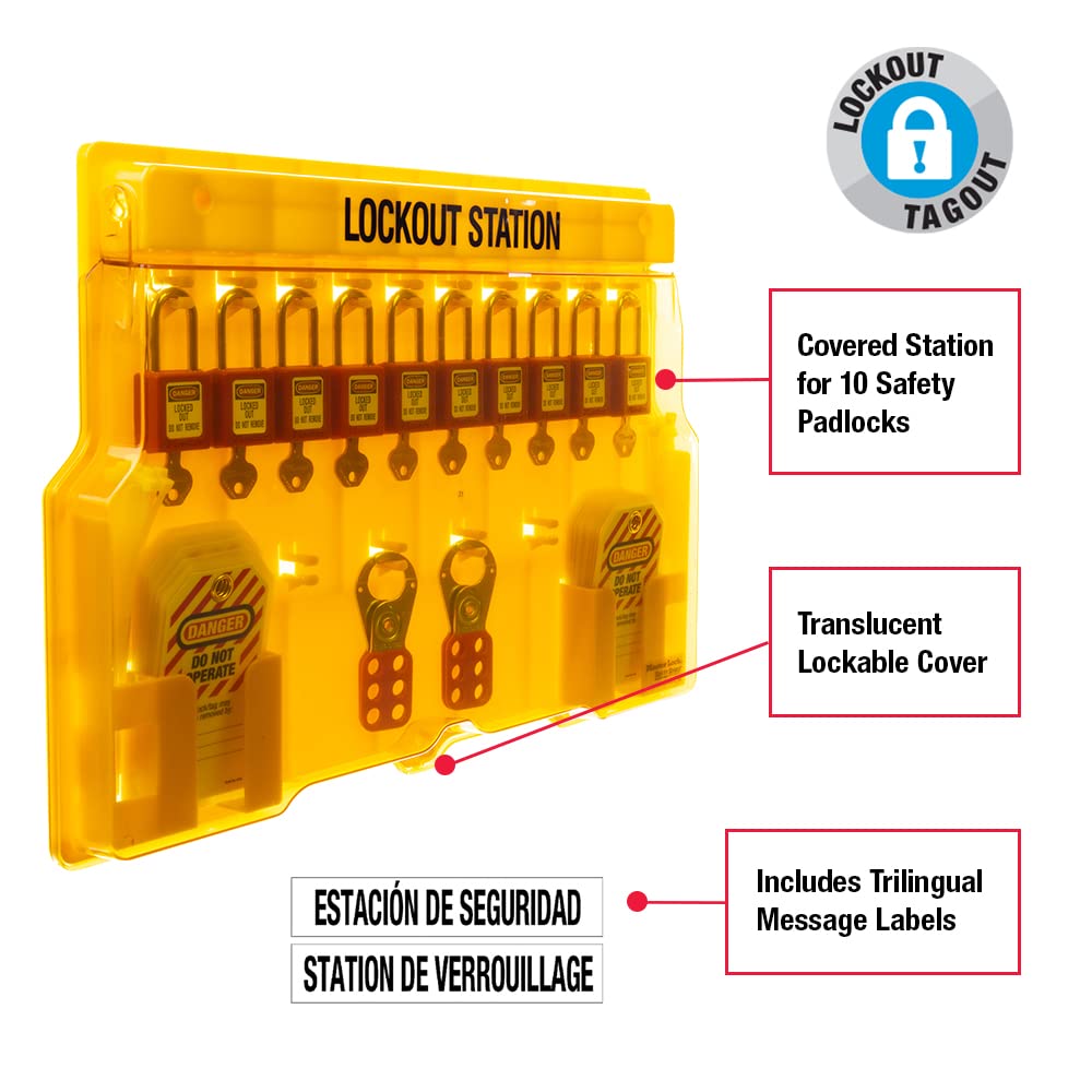 Master Lock 1483BP410 Lockout Tagout Padlock Station