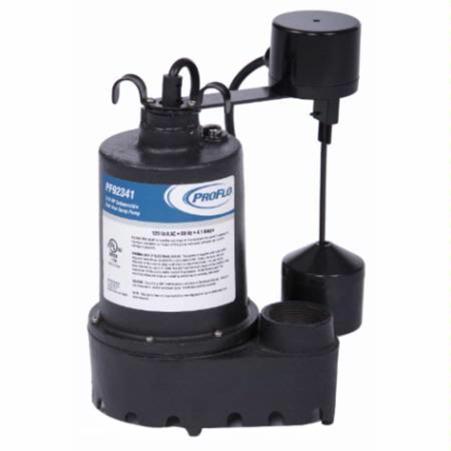 PROFLO PF92341 3/10 HP Cast Iron Submersible Sump Pump with Vertical Switch - N/A