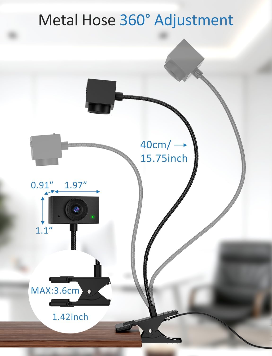 Majiphi 2K Webcam for PC, Streaming Camera, Web Camera for Desktop/Laptop Computer Webcam with Microphone, Plug