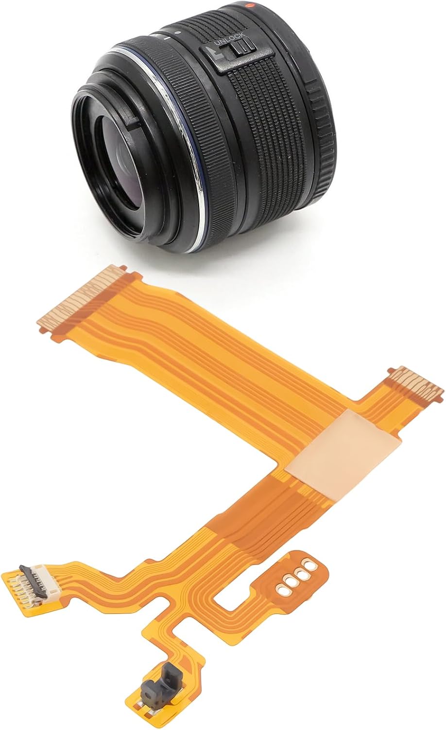 YINETTECH 14-42mm f/3.5-5.6 37mm,Repair 2 Lens Aperture Flex Cable with Components Compatible with Olympus ED EZ Ribbon