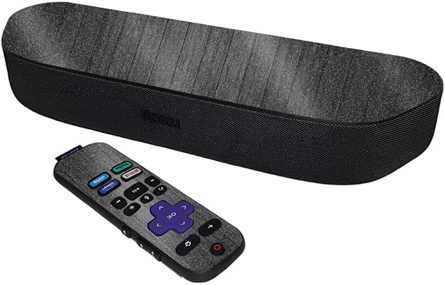 MIGHTY SKINS (2020) MightySkins Glossy Glitter Skin Compatible with Roku Streambar Media Player - Black Wood |