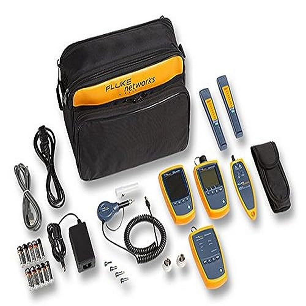 Fluke Networks FTK1375 Multimode Fiber Power Meter and Source with Inspection, Red