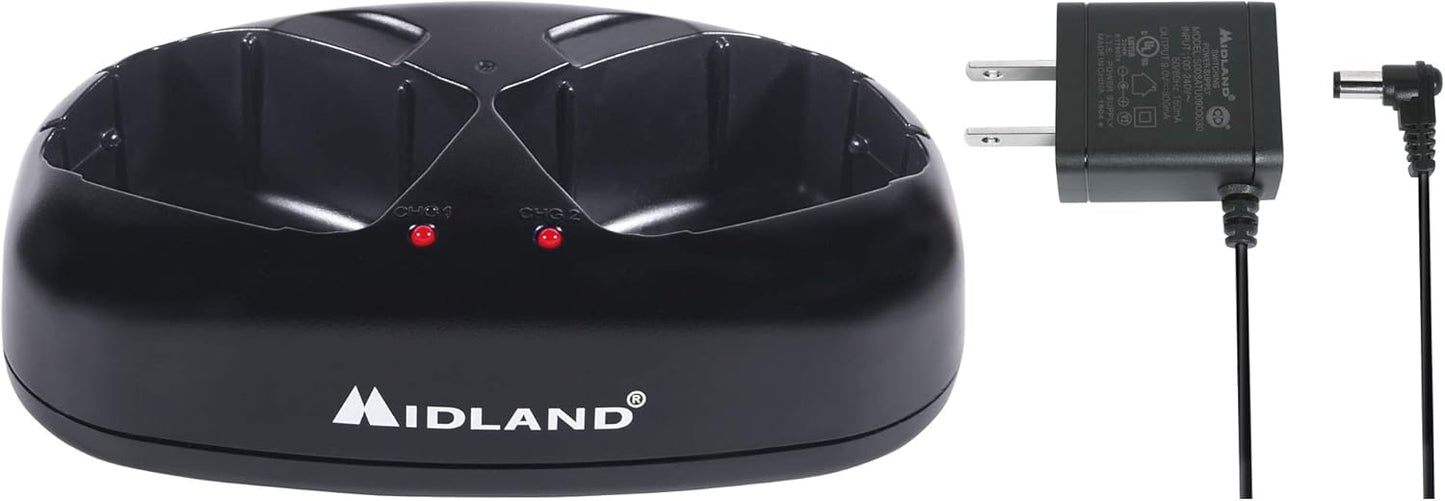 Midland AVP10 - Dual Desktop Charger for GXT Series Radios with AC Wall Adaptor