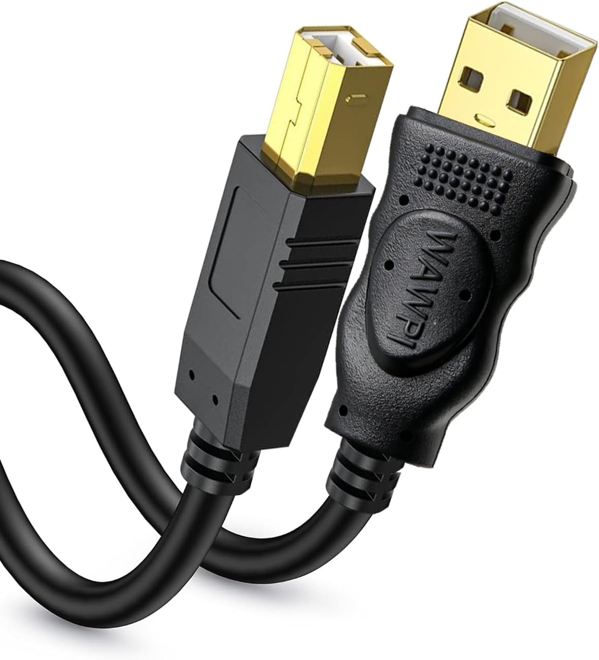 30ft 2.0 USB A to B Printer Cable for Printers, Scanners & Copiers High-Speed Data Transfer | Durable Construction |