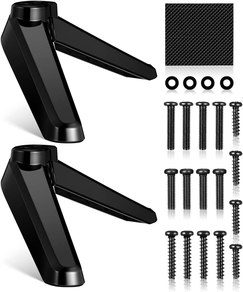 SEWACC 2pcs 32-55 Inch Universal Tv Stand Legs Replacement with Screws, Tabletop Tv Base Pedestal Feet for Tvs, Monitor