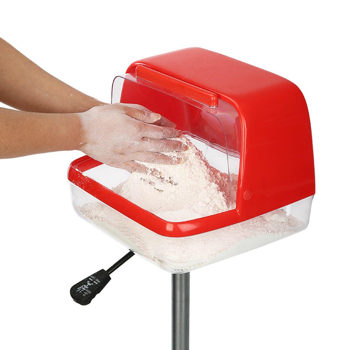 harayaa Gym Chalk Stand Weight Lifting Hand Grip Chalk Holder Rack Adjustable Height Stainless Steel Base Easy Carry Suitable for Gymnastics Weightlifting BOU, Red