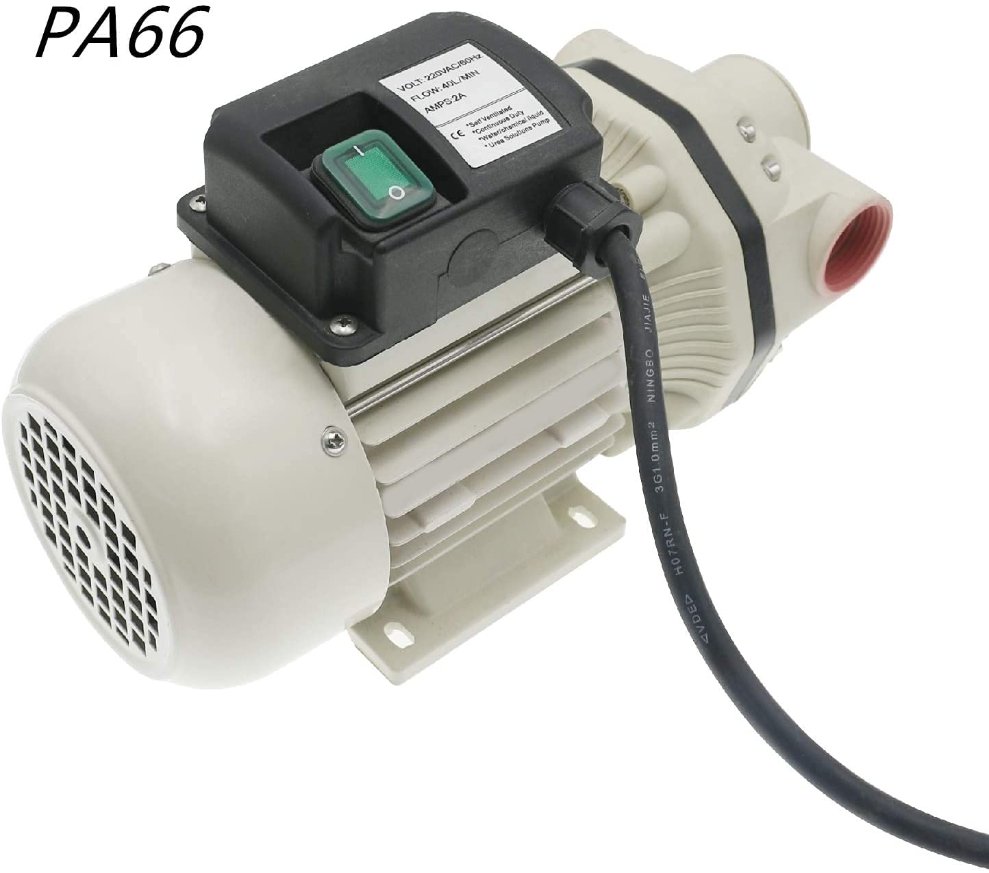 NC FL-540B Chemical Distribution Pump, Industrial Style, Fluororubber & PA66, Blue, 115V, 40L/Min, 40PSI, 2.75Bar, Used for Spray Irrigation, Liquid Transportation, Refueling Equipment, Water Pumps