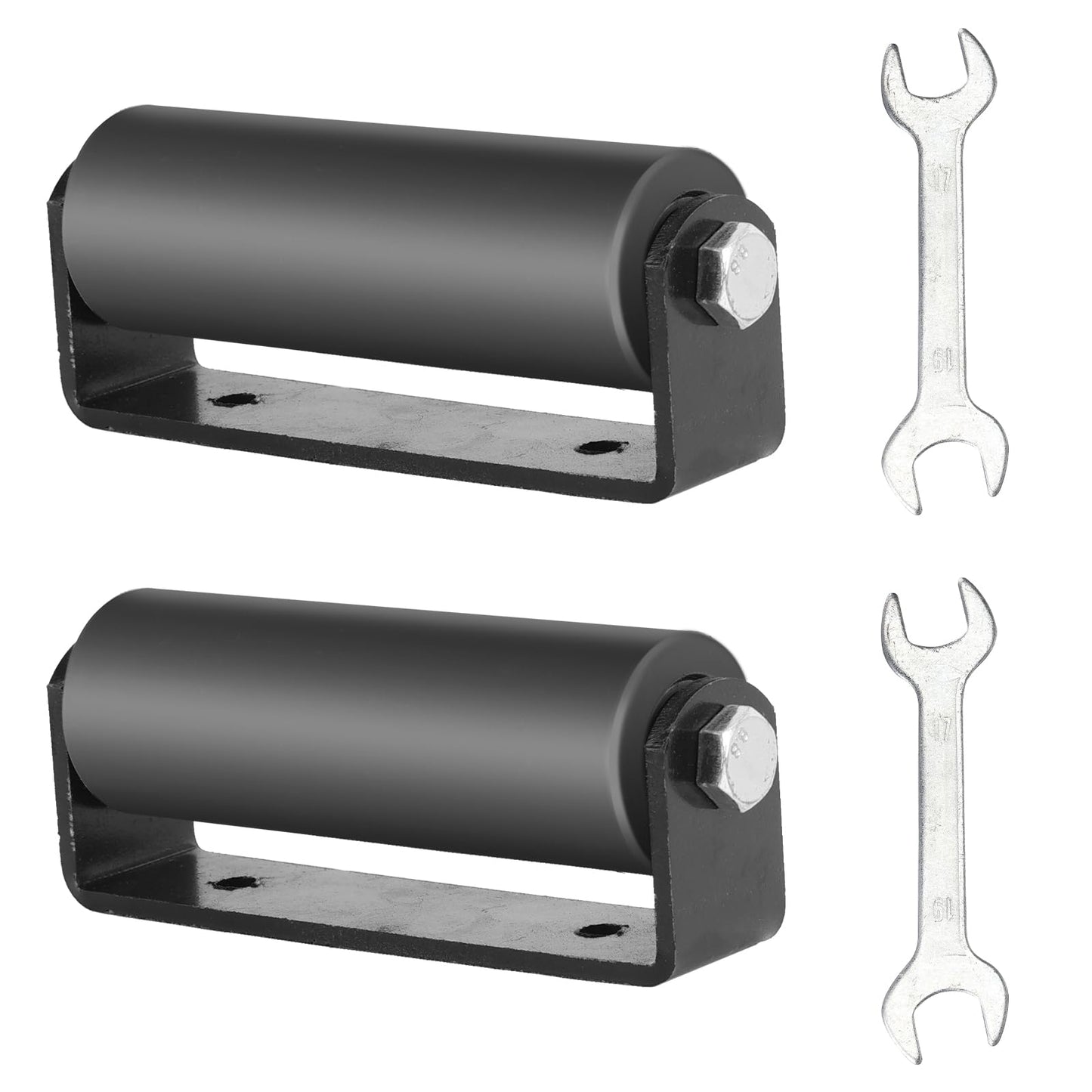 6" Gate Roller Guide,Sliding Gate Hardware with C-Sliding Gate Brackets,Sliding Gate Kit,Heavy Duty Sliding Gate Rollers,Rolling Gate Hardware Kit (2 Pack)