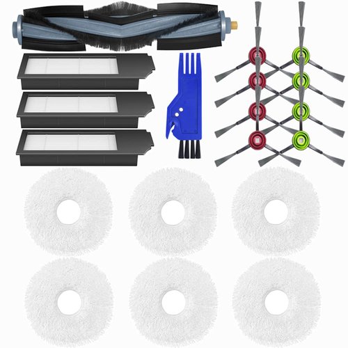 HACOBEST Deebot X1 Replacement Parts Set For ECOVACS DEEBOT X1 Omni / X1 Turbo/X1 Plus Robtic Vacum Cleaner Ecovacs Deebot Replacement Parts Deebot x1 omni Moping (Roller+Brush+Filter+Bag+Mop)
