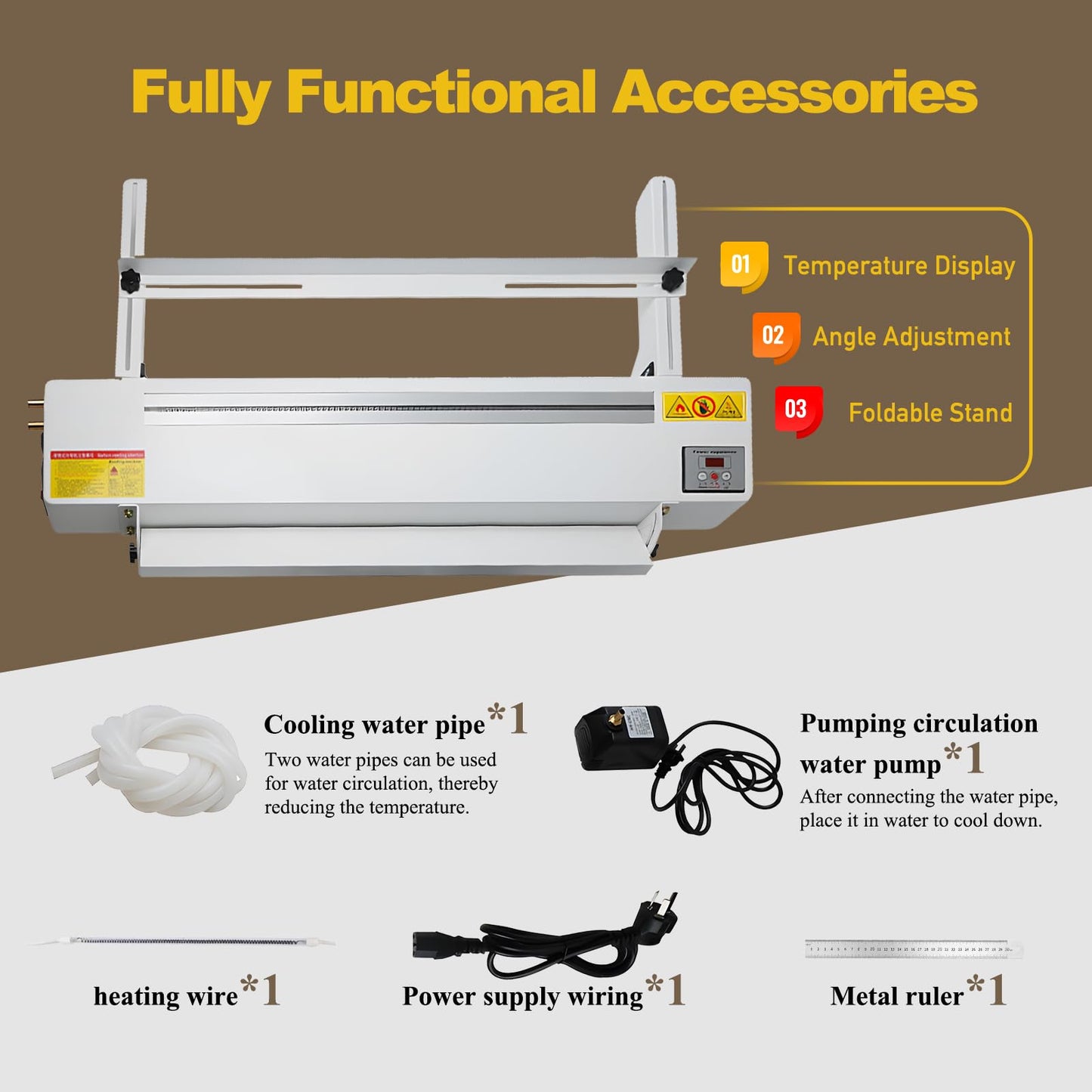 GRWIHD 24-Inch Acrylic PVC Plastic Bender, Adjustable Length and Angle Sheet Strip Heater, 60cm Bending Machine with Temperature Control 0-85℃, 110V for DIY Professional Use