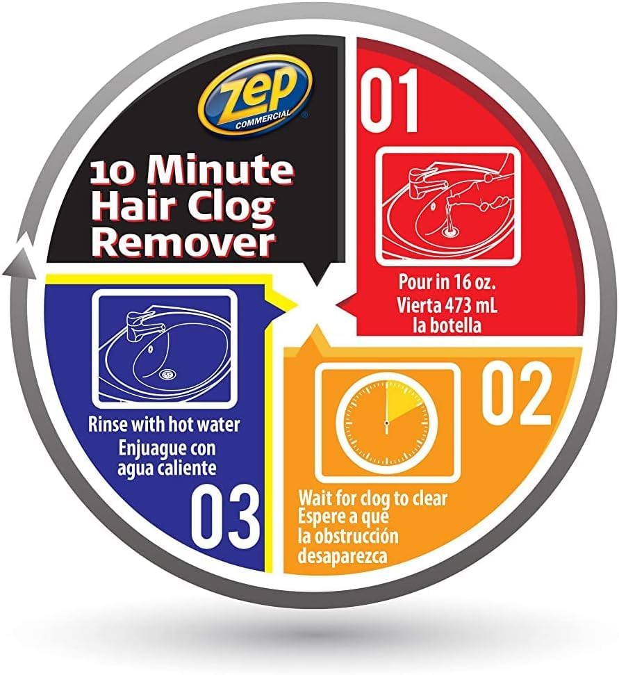 Zep Inc ZHCR128NG Enforcer Hair Clog Remover, 128 oz