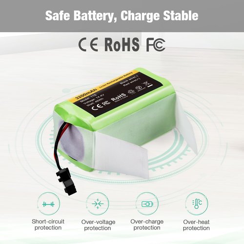 FirstPower 3.2Ah Compatible with Eufy Battery Replacement - Eufy 11s Battery, 11S Plus, 11S MAX, 12, 15C MAX, 15C, 30, 30C MAX, G10 Hybrid, G20 & Ecovacs Deebot N79DN622...