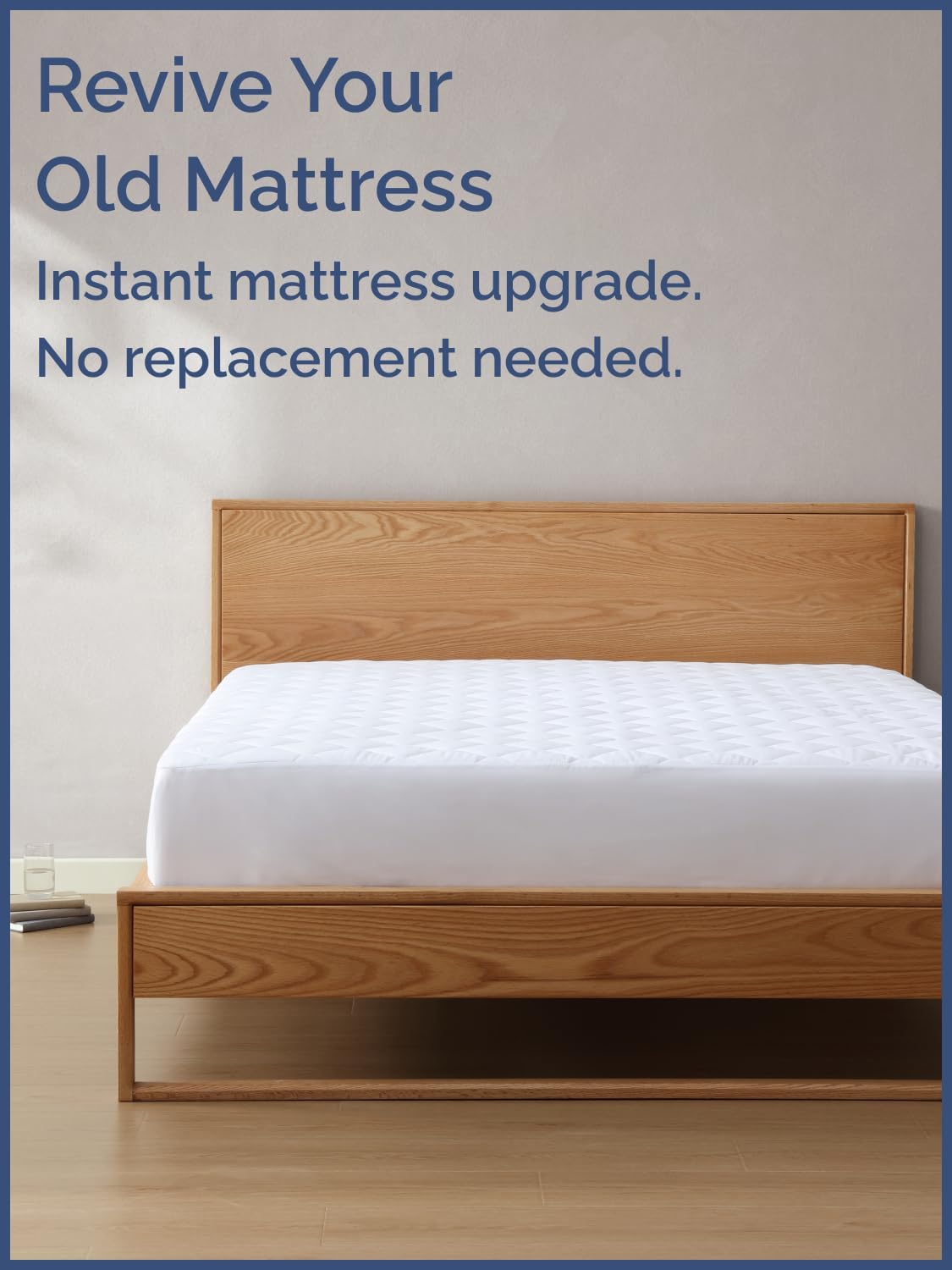 Quilted Fitted Mattress Pad Protector by [Brand Name] | Soft, Breathable Queen Size Cover with Deep Pockets