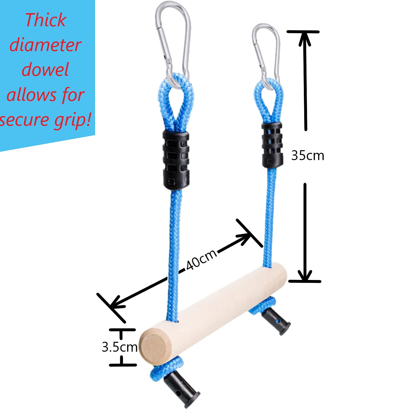 Lily's Things Monkey Bars for Kids(2 Pack) | Ninja Slackline Accessories for Slackline Obstacle Course | Monkey Bars for Backyard | Attachments to Most Any Home Playground Equipment Sets
