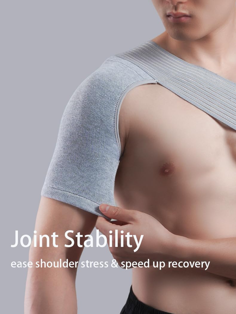 inflossom Shoulder Brace for Men & Women – Shoulder Compression Sleeve for Rotator Cuff Injuries, Frozen Shoulder & Tendonitis – Breathable Shoulder Support for Sports & Recovery – Fits Left or Right Arm (160-200 lbs)