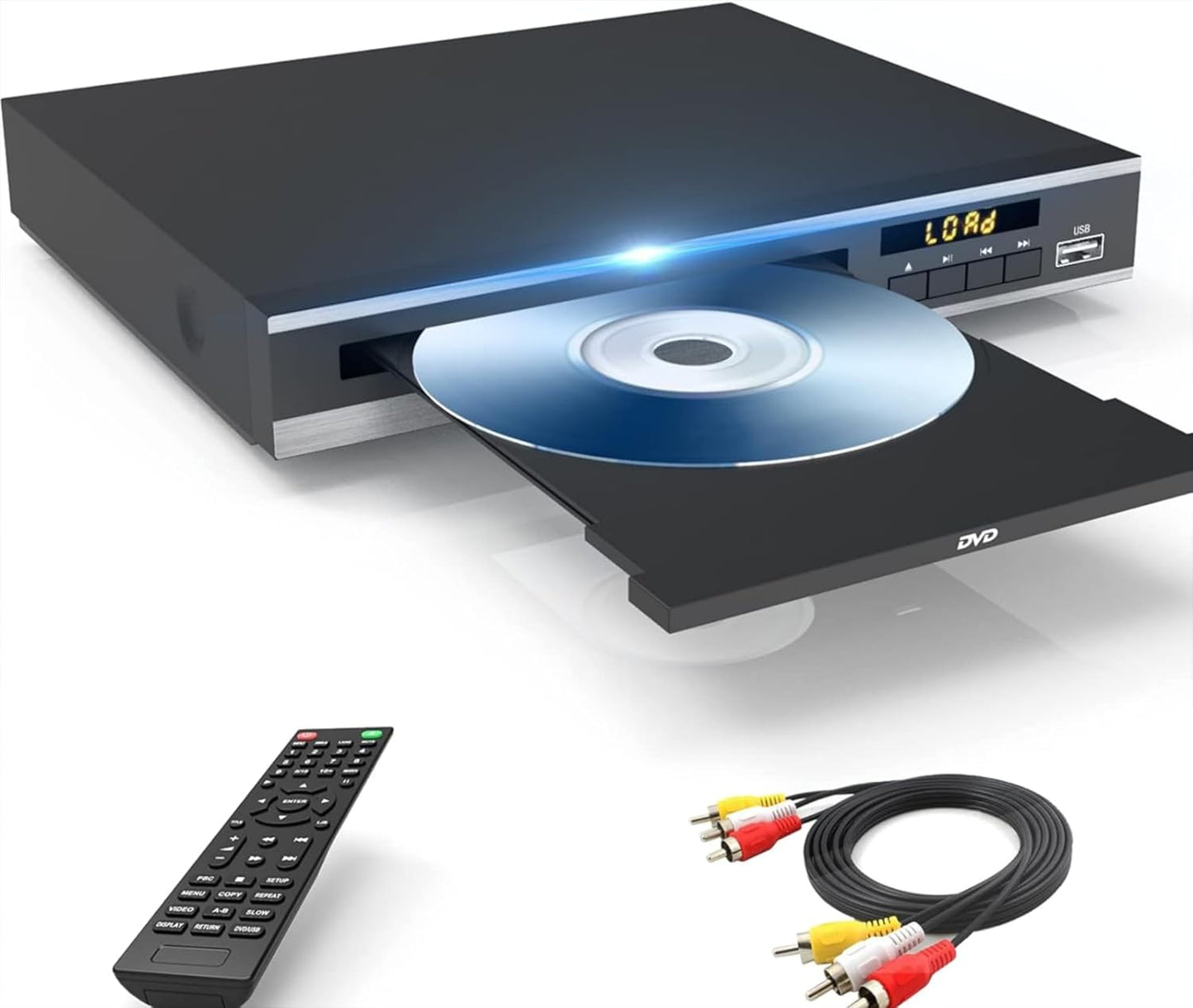 MAITE 128G DVD Player, Region Free DVD Players for CD/DVD's, Compact DVD Player Supports NTSC/PAL System with AV Stable