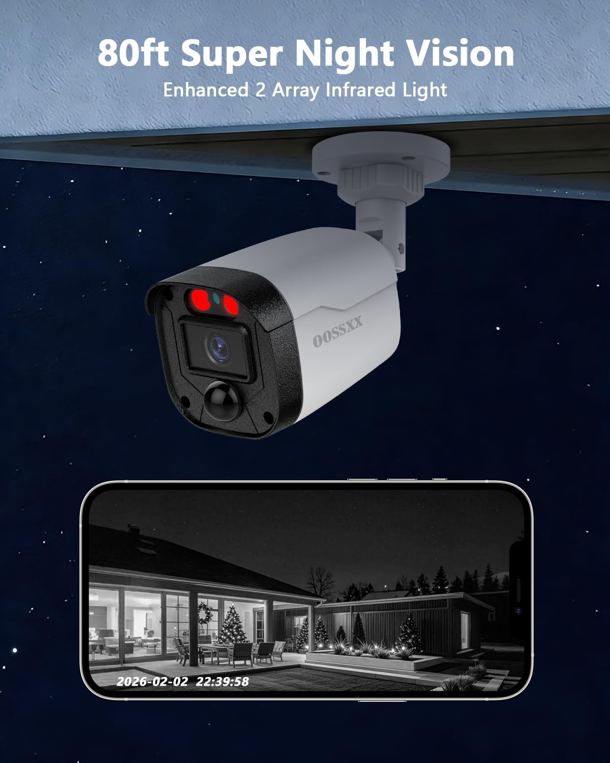 3K 5MP Wired CCTV Security Camera System with 122° Ultra Wide Angle, 4CH DVR with Monitor, 4X IP66 Indoor Outdoor Cameras, 65ft IR Night Vision, Free App, No Subscription Fee, Remote Access