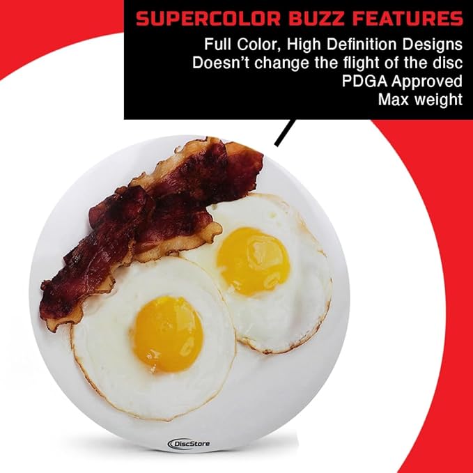 Discraft ESP Buzzz Supercolor Midrange Disc Golf Disc - Custom Design Discraft Discs - Straight Flying and Great for All Skill Levels - Free Mini Marker Included